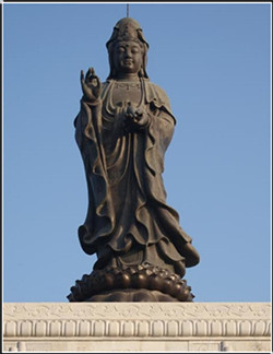 福建龍云寺18米高鑄銅觀音菩薩